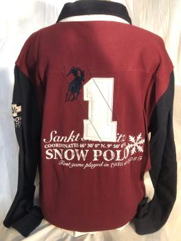 Preview: HV Polo Herren Langarm Poloshirt Lugano Gr. L Merlot